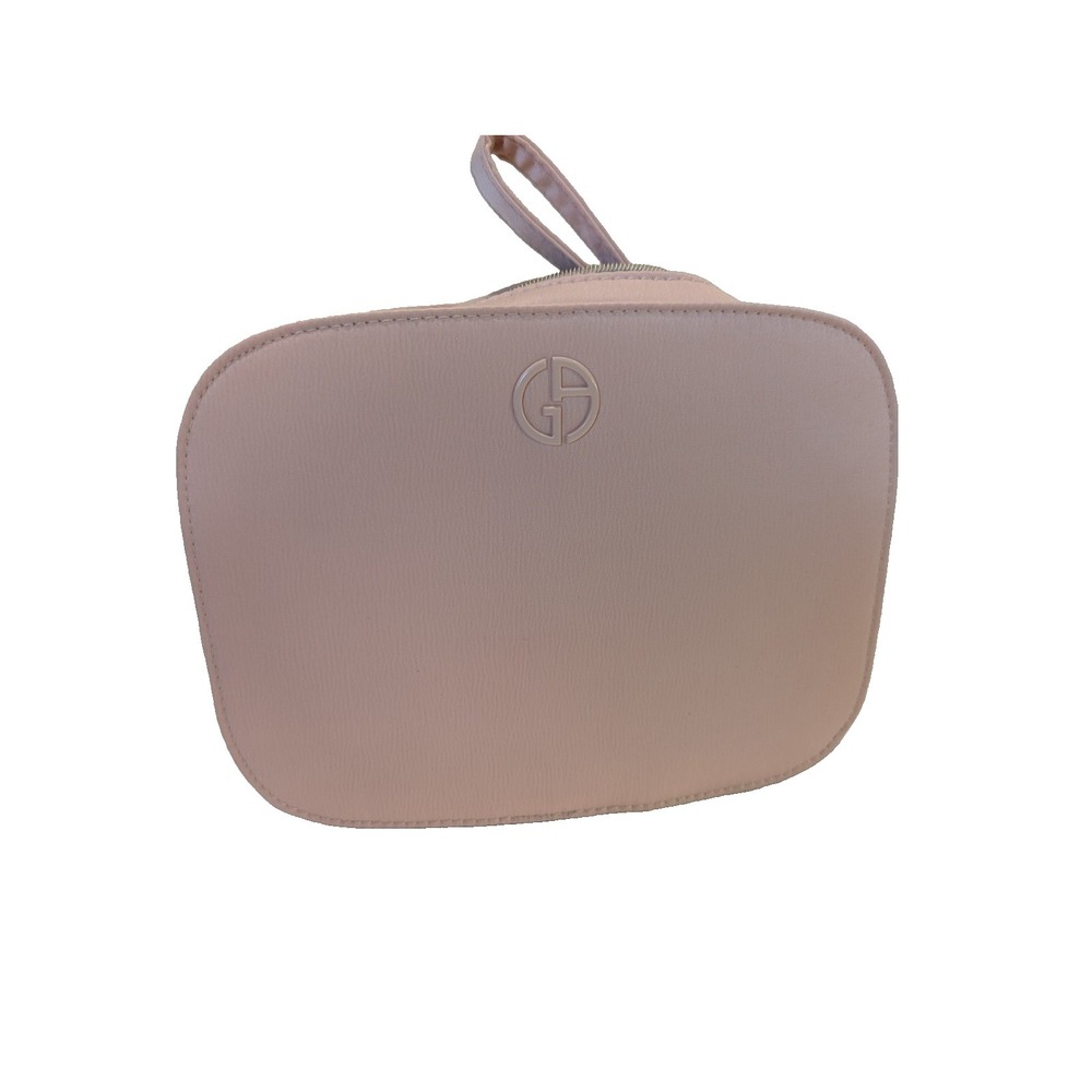 Giorgio Armani Beauty Pouch Blush Pink Bag Cosmetic Toiletry Case